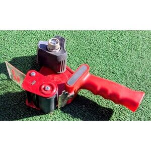 Scotch Tape 3M Industrial Red 3"Core Carton Sealing Tape Easy Grip Dispenser EUC